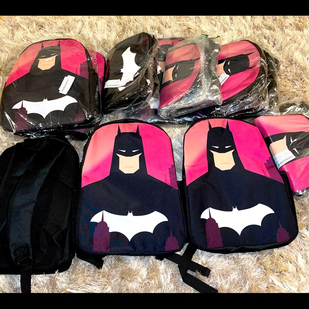 New Kids Backpack, Unisex Girls Boys Batman School Bags